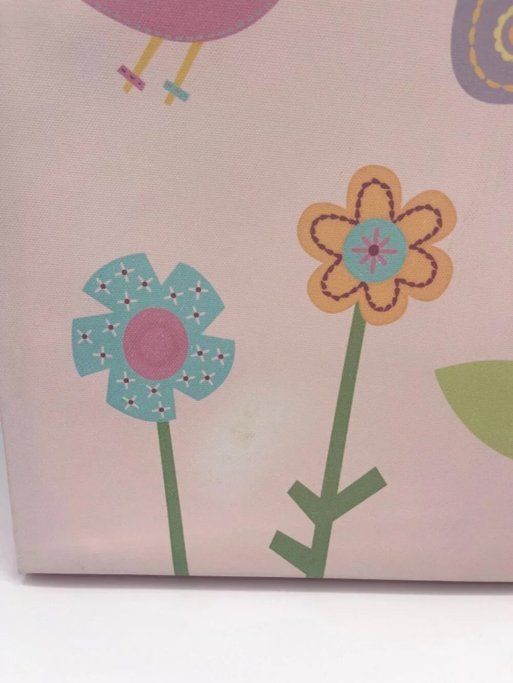 Pink Heart and Flowers Wooden Wall Art & Bird and Flower Canvas for Girls Room - Picture 6 of 9
